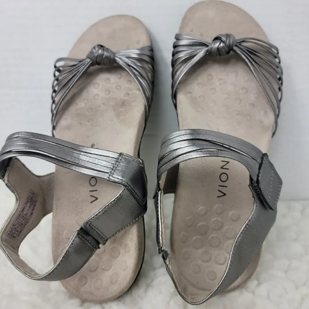 Vionic Talulah Womens Size 8 Sandal Gray Orthotic Footbed Shoes